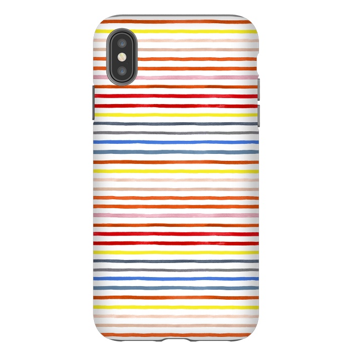 iPhone Xs Max StrongFit Marker Summer Color Stripes by Ninola Design