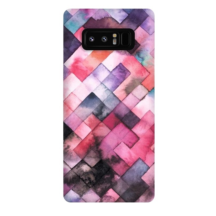 Galaxy Note 8 StrongFit Moody Geometry Pink by Ninola Design