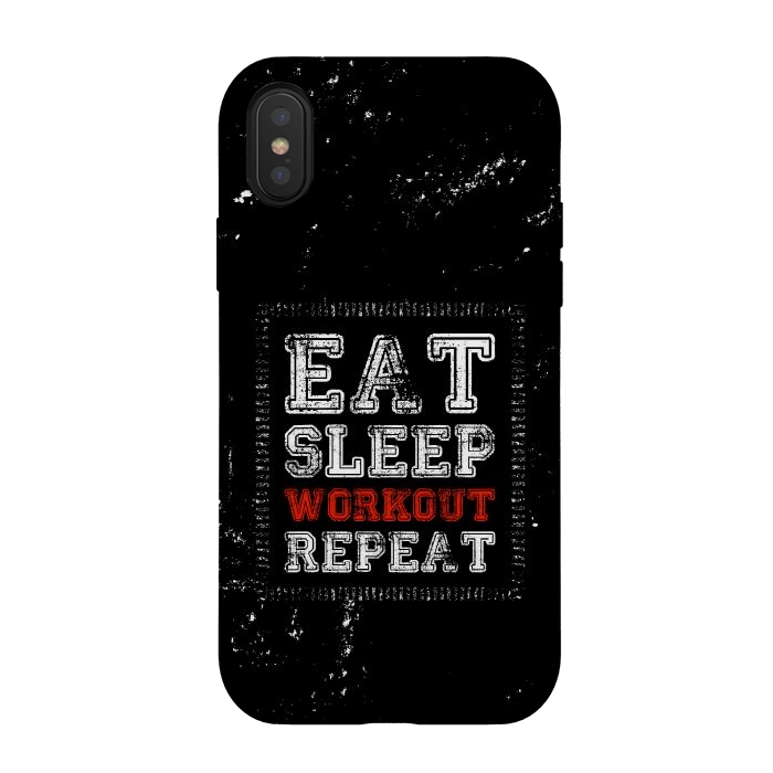 iPhone Xs / X StrongFit eat sleep workout repeat by TMSarts