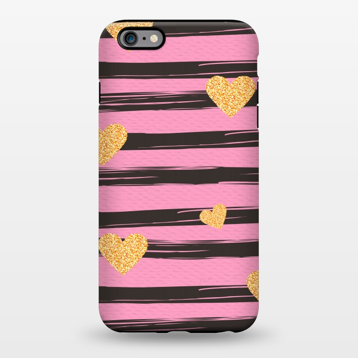 iPhone 6/6s plus StrongFit STRIPES HEARTS PATTERN 1  by MALLIKA