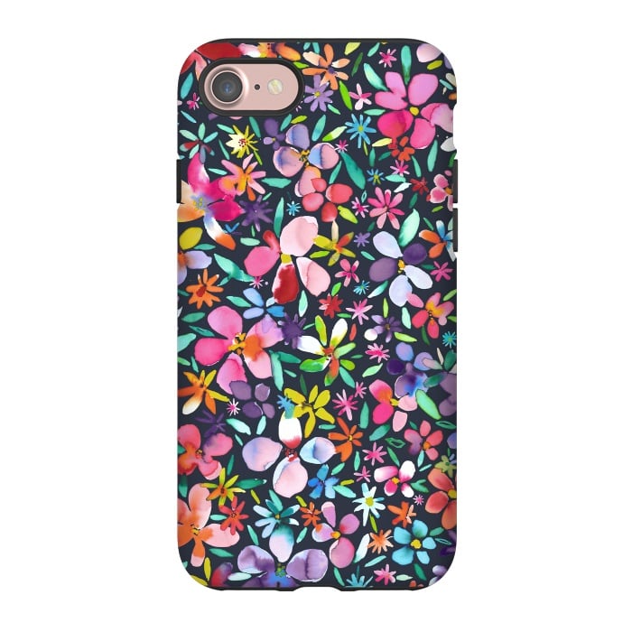 iPhone 7 StrongFit Multicolored Petals Flowers by Ninola Design