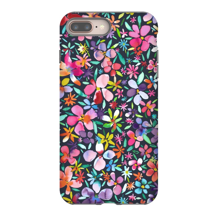 iPhone 7 plus StrongFit Multicolored Petals Flowers by Ninola Design