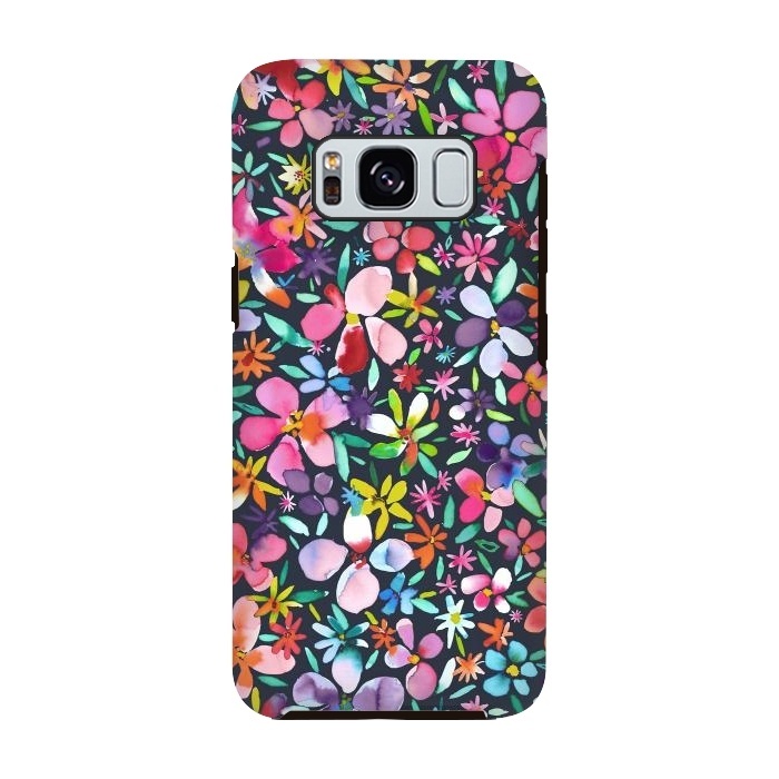 Galaxy S8 StrongFit Multicolored Petals Flowers by Ninola Design