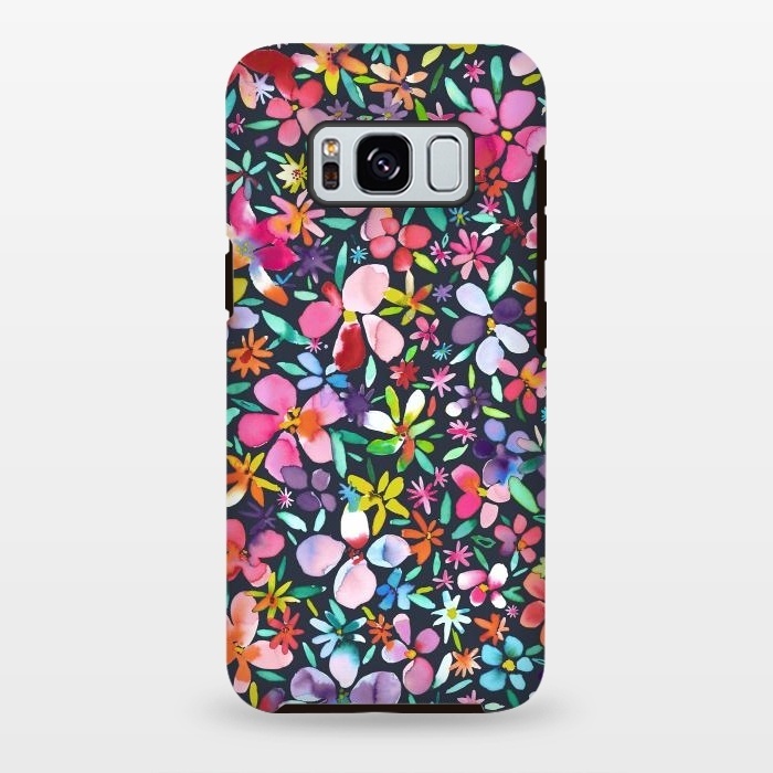 Galaxy S8 plus StrongFit Multicolored Petals Flowers by Ninola Design