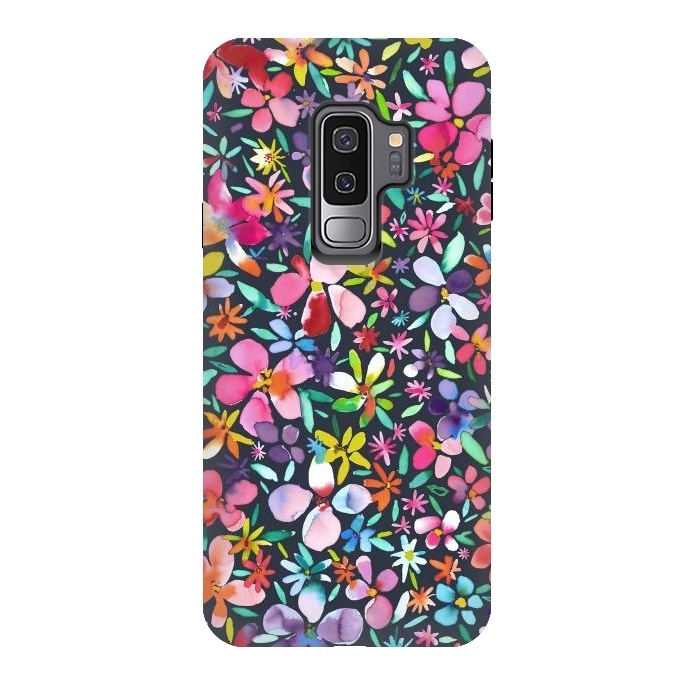 Galaxy S9 plus StrongFit Multicolored Petals Flowers by Ninola Design