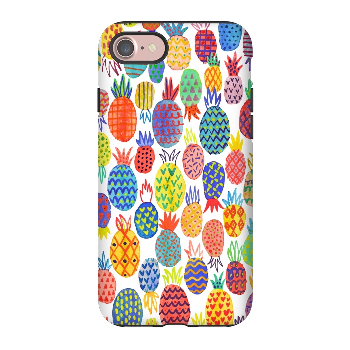 iPhone 7 StrongFit Cute Pineapples by Ninola Design