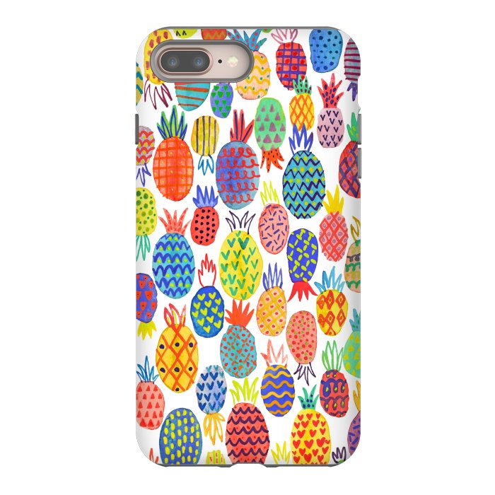 iPhone 7 plus StrongFit Cute Pineapples by Ninola Design