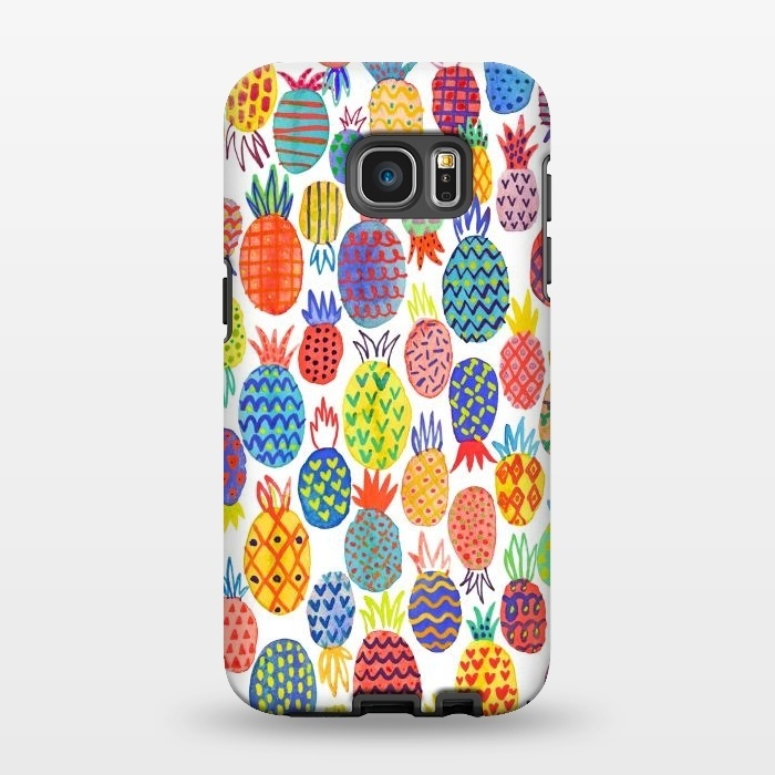 Galaxy S7 EDGE StrongFit Cute Pineapples by Ninola Design