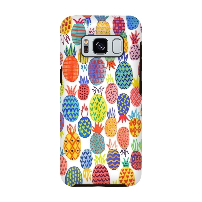 Galaxy S8 StrongFit Cute Pineapples by Ninola Design