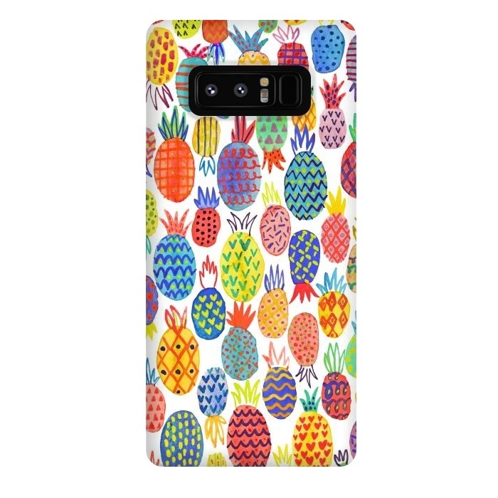 Galaxy Note 8 StrongFit Cute Pineapples by Ninola Design