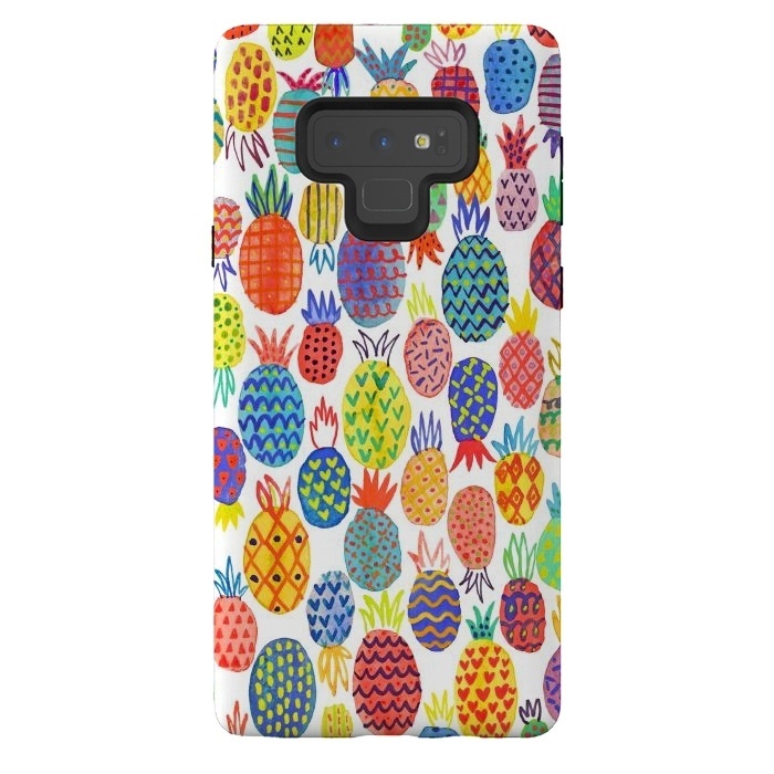 Galaxy Note 9 StrongFit Cute Pineapples by Ninola Design