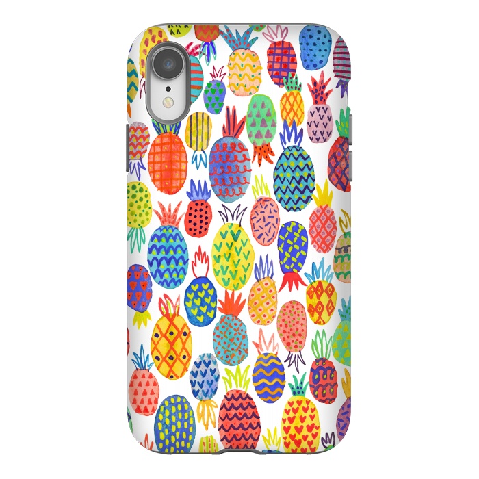 iPhone Xr StrongFit Cute Pineapples by Ninola Design