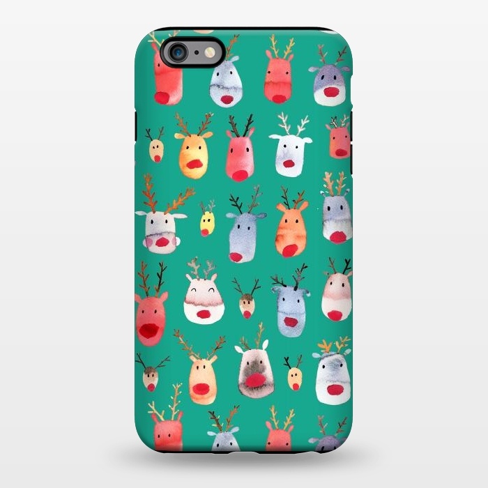 iPhone 6/6s plus StrongFit Christmas Winter Rudolph Reindeer by Ninola Design