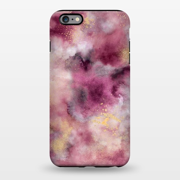 iPhone 6/6s plus StrongFit Smoke Marble Gold Pink by Ninola Design