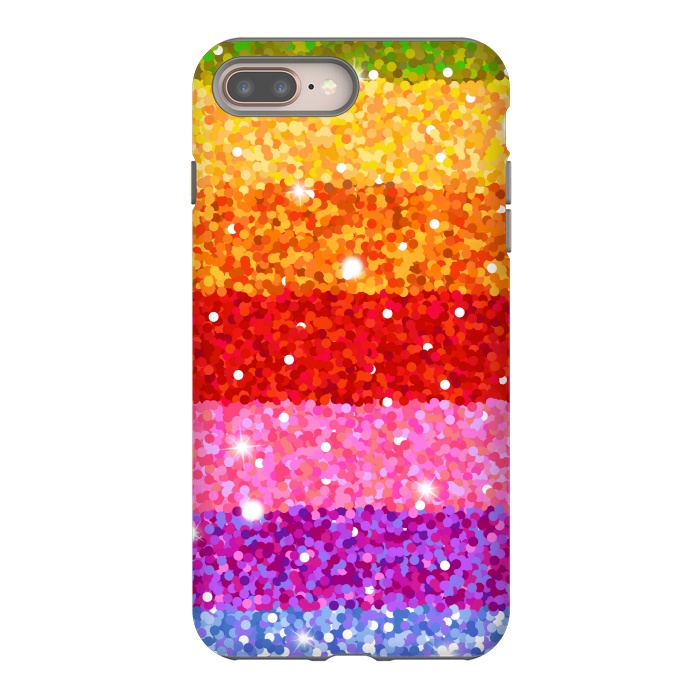 iPhone 7 plus StrongFit rainbow dotted pattern by MALLIKA