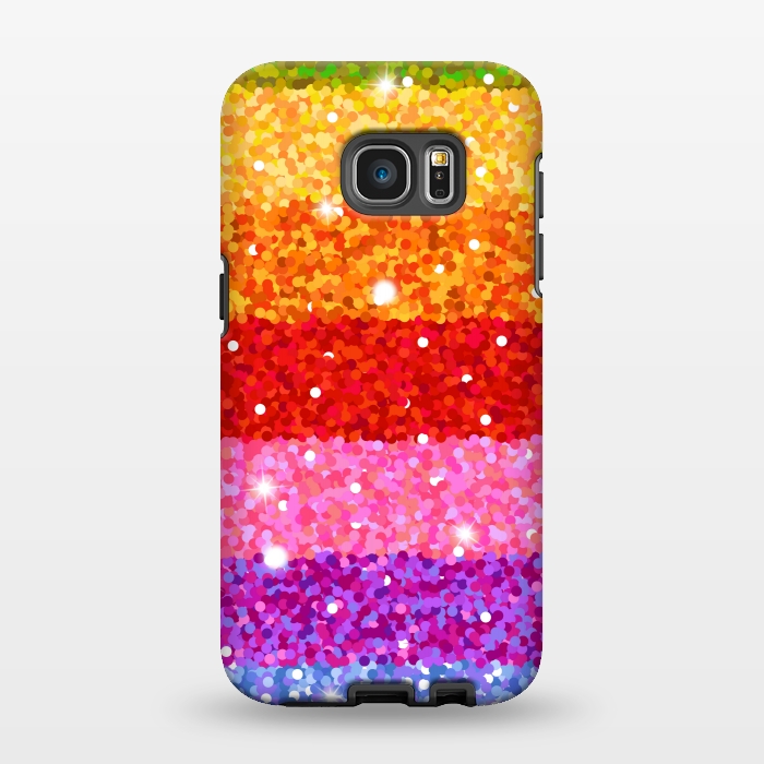 Galaxy S7 EDGE StrongFit rainbow dotted pattern by MALLIKA