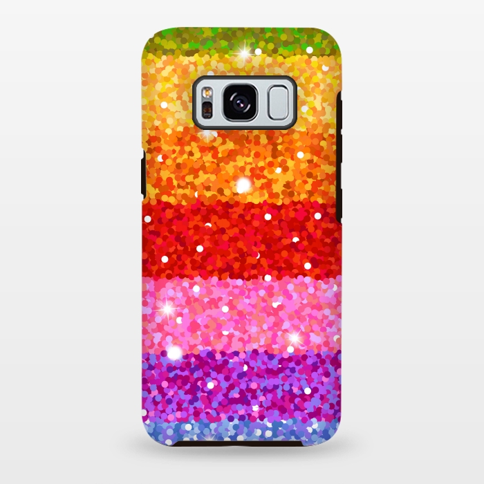 Galaxy S8 plus StrongFit rainbow dotted pattern by MALLIKA