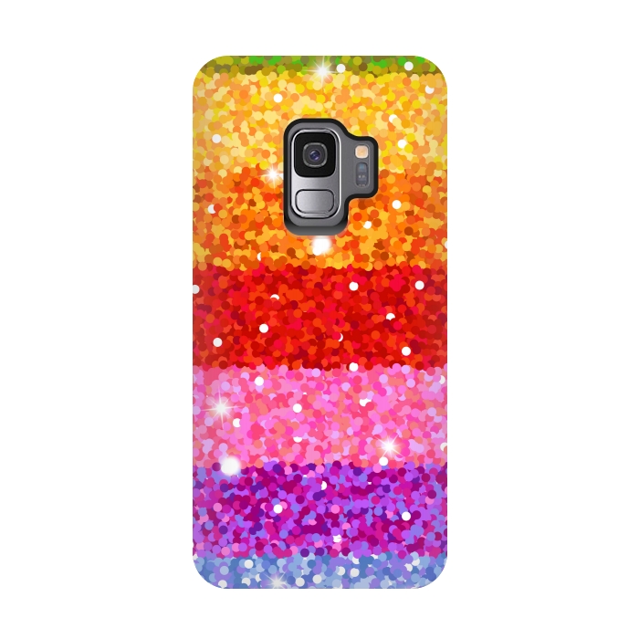 Galaxy S9 StrongFit rainbow dotted pattern by MALLIKA