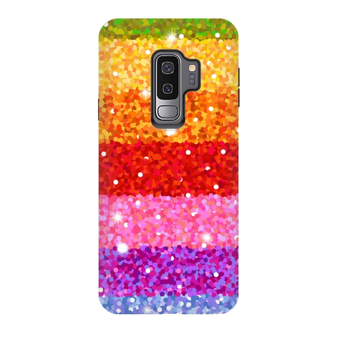 Galaxy S9 plus StrongFit rainbow dotted pattern by MALLIKA