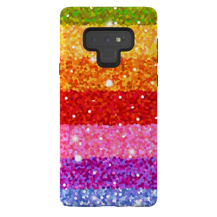 Galaxy Note 9 StrongFit rainbow dotted pattern by MALLIKA