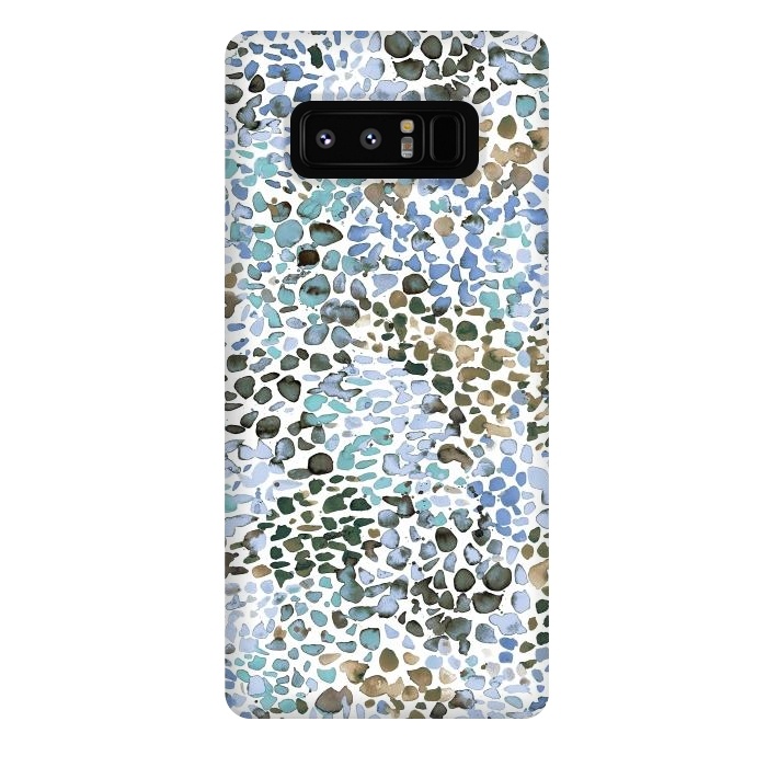 Galaxy Note 8 StrongFit Blue Specked Watercolor by Ninola Design