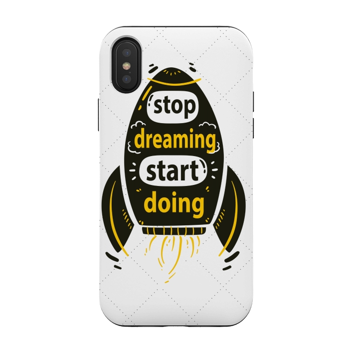 iPhone Xs / X StrongFit STOP DREAMING START DOING by MALLIKA
