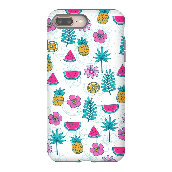 iPhone 7 plus StrongFit TROPICAL FRUITS PATTERN 2  by MALLIKA