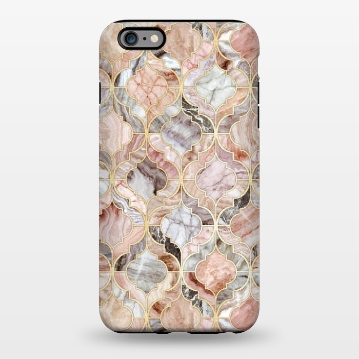 iPhone 6/6s plus StrongFit Rosy Marble Moroccan Tiles by Micklyn Le Feuvre