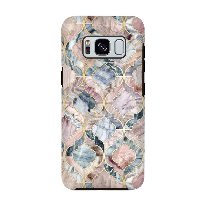 Galaxy S8 StrongFit Moroccan Marble Tile Pattern by Micklyn Le Feuvre