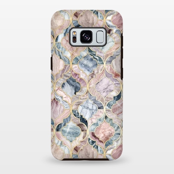 Galaxy S8 plus StrongFit Moroccan Marble Tile Pattern by Micklyn Le Feuvre