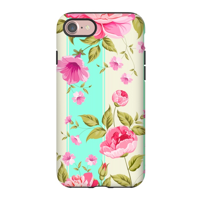 iPhone 7 StrongFit stripes floral print by MALLIKA