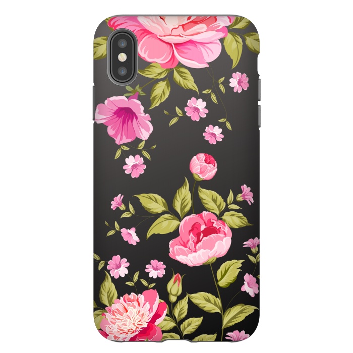 iPhone Xs Max StrongFit pink flowers by MALLIKA