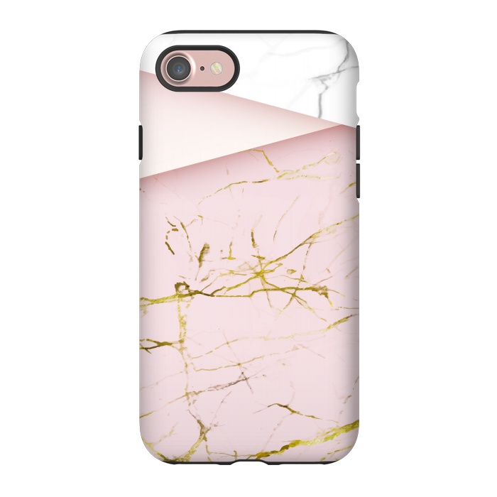 iPhone 7 StrongFit pink marble print 2 by MALLIKA