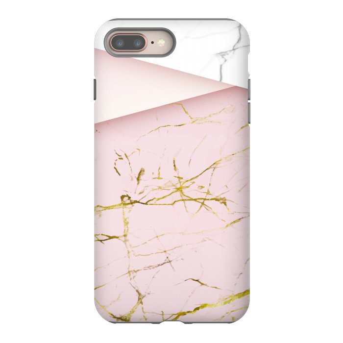 iPhone 7 plus StrongFit pink marble print 2 by MALLIKA