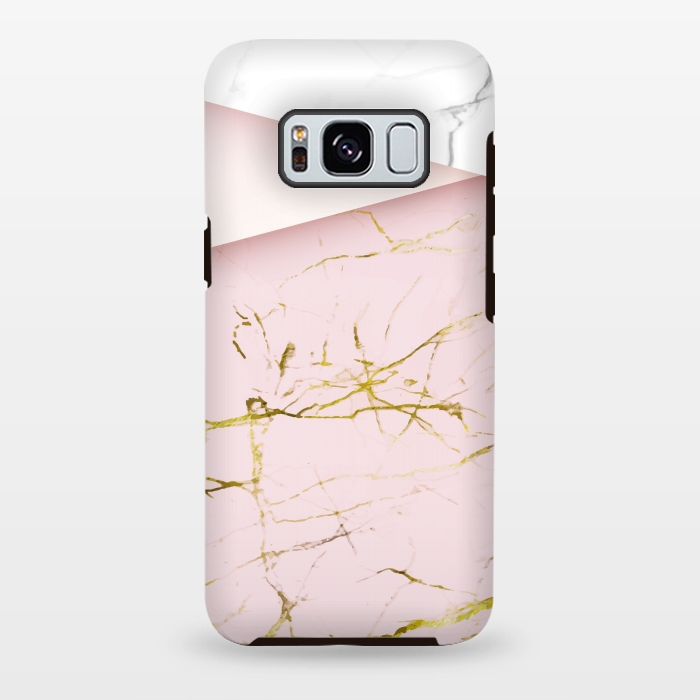 Galaxy S8 plus StrongFit pink marble print 2 by MALLIKA