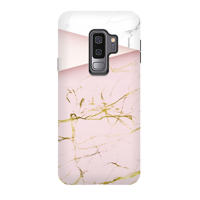Galaxy S9 plus StrongFit pink marble print 2 by MALLIKA