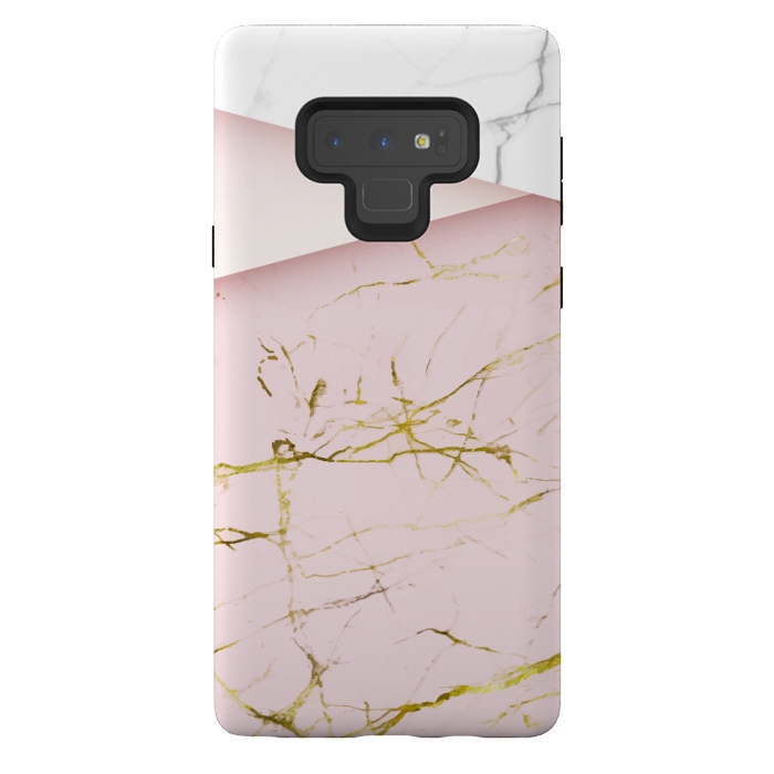 Galaxy Note 9 StrongFit pink marble print 2 by MALLIKA