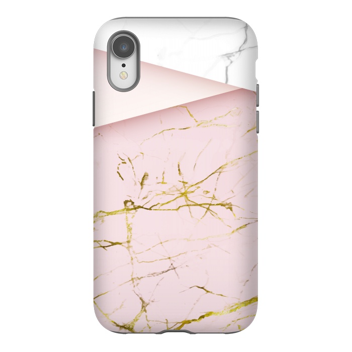 iPhone Xr StrongFit pink marble print 2 by MALLIKA