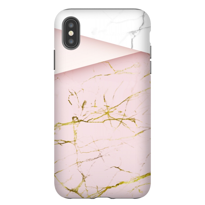 iPhone Xs Max StrongFit pink marble print 2 by MALLIKA