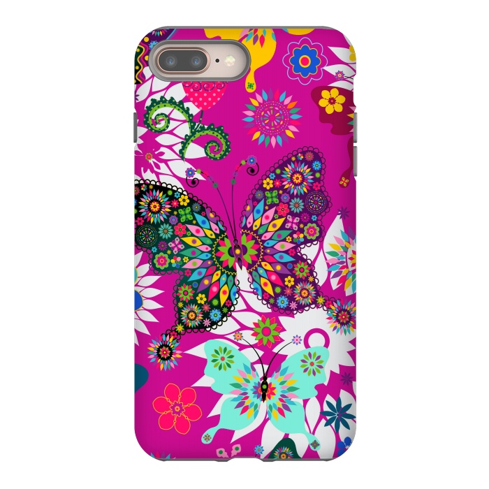 iPhone 7 plus StrongFit Colorful Butterflies In Spring by ArtsCase