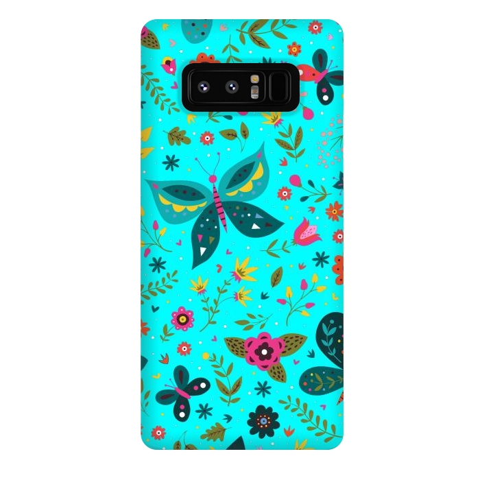 Galaxy Note 8 StrongFit Butterflies Dancing In Aquamarine by ArtsCase