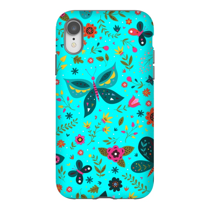 iPhone Xr StrongFit Butterflies Dancing In Aquamarine by ArtsCase