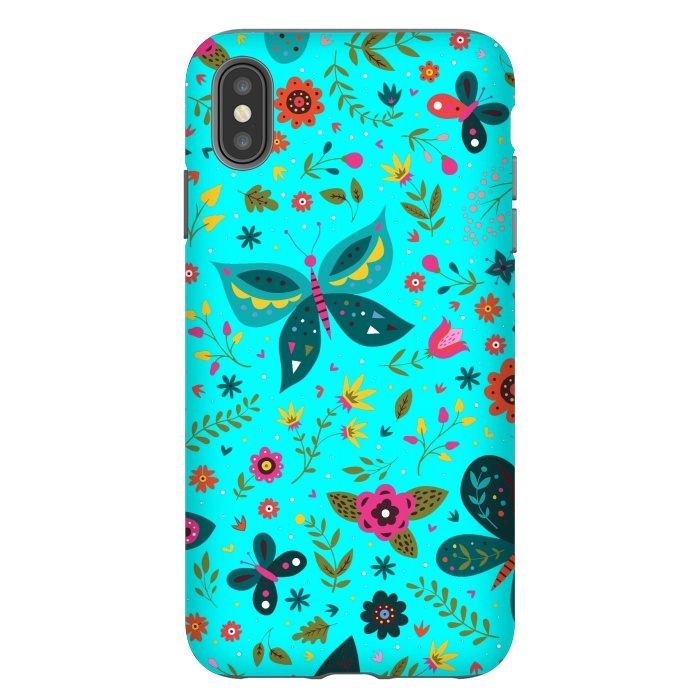 iPhone Xs Max StrongFit Butterflies Dancing In Aquamarine by ArtsCase