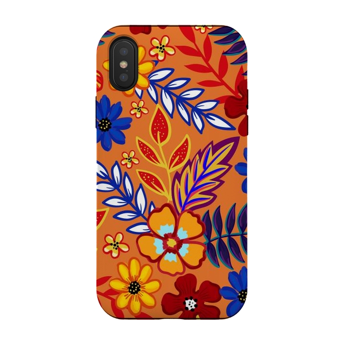 iPhone Xs / X StrongFit Flowers In The Tropics by ArtsCase