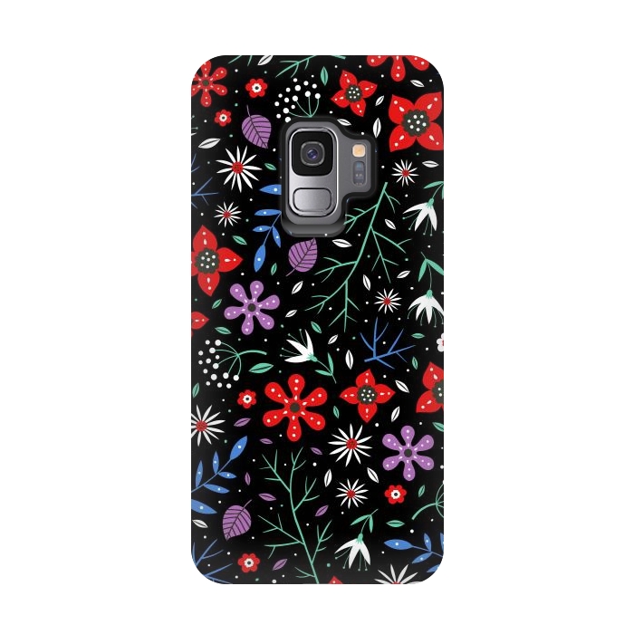 Galaxy S9 StrongFit Small Flower Patterns by ArtsCase