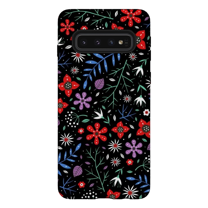 Galaxy S10 StrongFit Small Flower Patterns by ArtsCase
