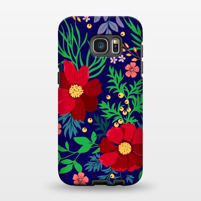 Galaxy S7 EDGE StrongFit Red Flowers In The Ocean by ArtsCase