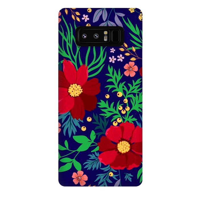 Galaxy Note 8 StrongFit Red Flowers In The Ocean by ArtsCase