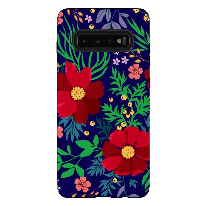 Galaxy S10 plus StrongFit Red Flowers In The Ocean by ArtsCase