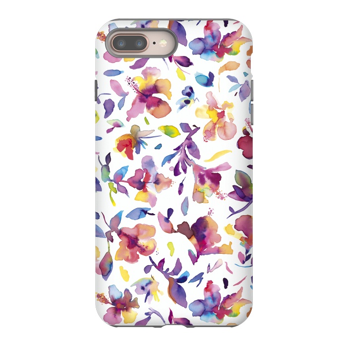 iPhone 7 plus StrongFit Watery HIbiscus by Ninola Design